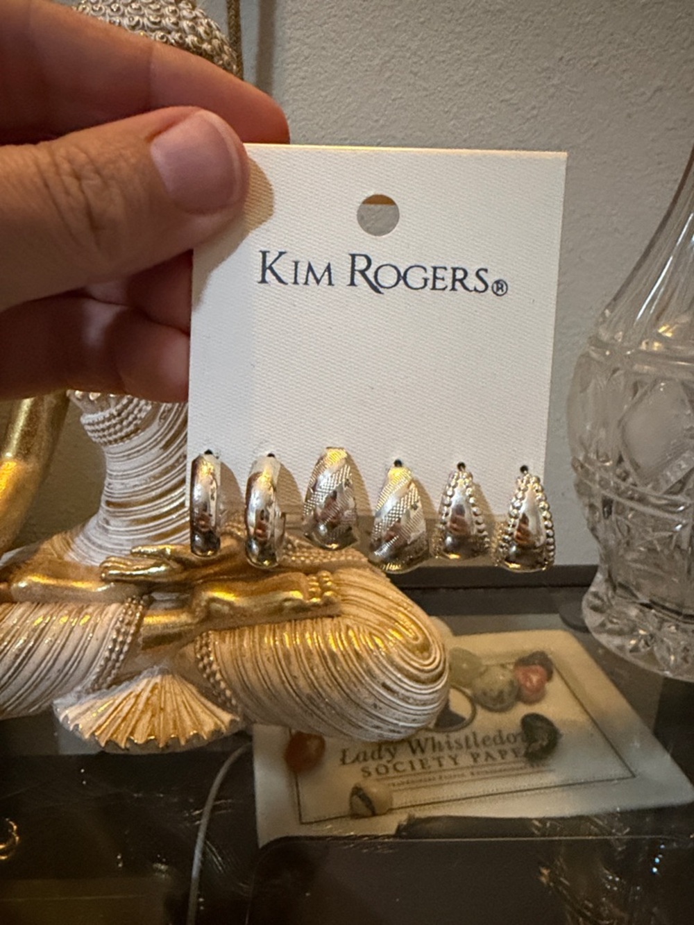Silver Earrings. Set of 3.